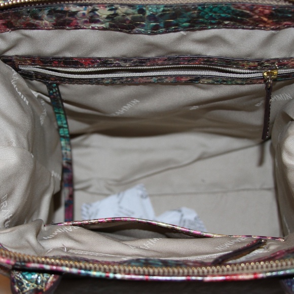 NWT Brahmin Designer Bag Small Caroline Satchel Tote Leather Purse - Picture 9 of 9